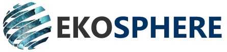 Modernes EKOSPHERE-Logo: Globus & Schriftzug - Ihr Partner für Auswanderung, Firmengründung & Immobilien in Ulcinj, Montenegro. Ein Projekt der ekosphere doo.