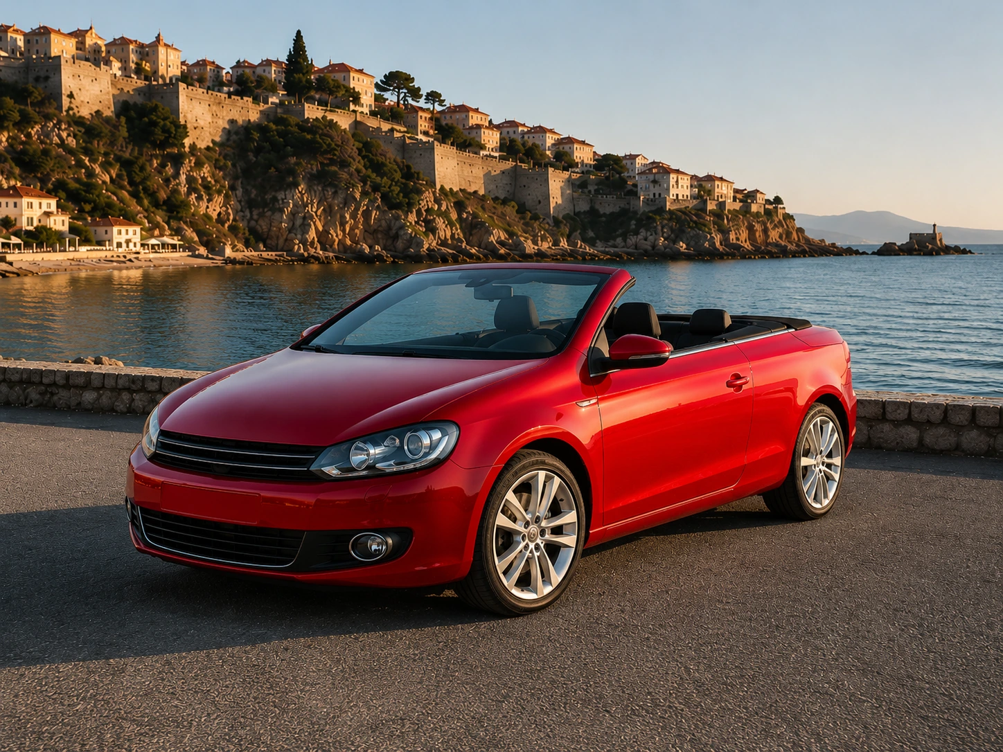 VW Golf 6 Cabrio Automatik Mietwagen in Ulcinj &uuml;ber ekosphere Rent-A-Car anfragen